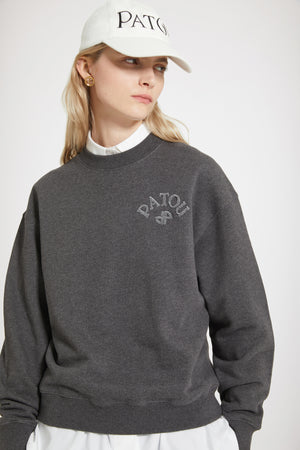 Sweatshirt Patou à broderie bouclette en coton bio