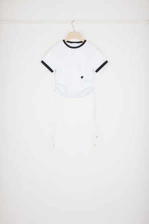 オーガニックコットンリブ カットアウト Tシャツ