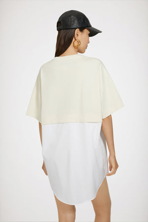 Vestito maglietta ibrido in cotone bio