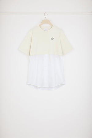 Vestito maglietta ibrido in cotone bio