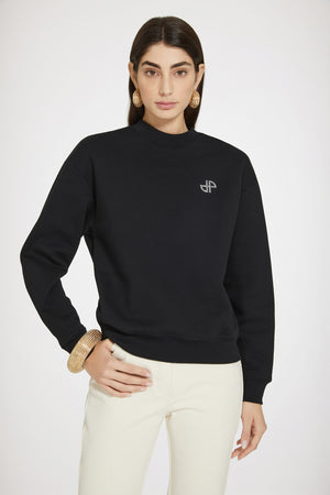 Felpa Patou con strass in cotone bio