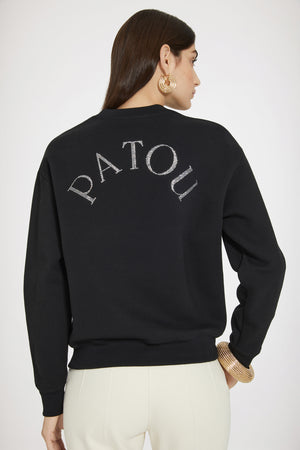Felpa Patou con strass in cotone bio