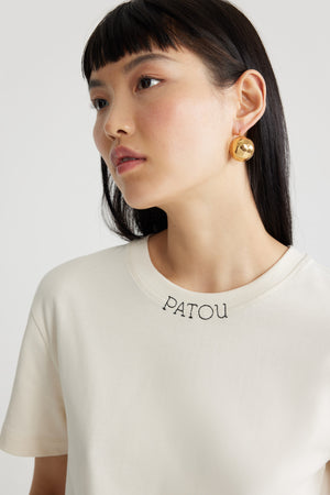 Embroidered Patou t-shirt in organic cotton