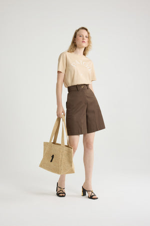 Patou logo and JP monogram t-shirt in organic cotton