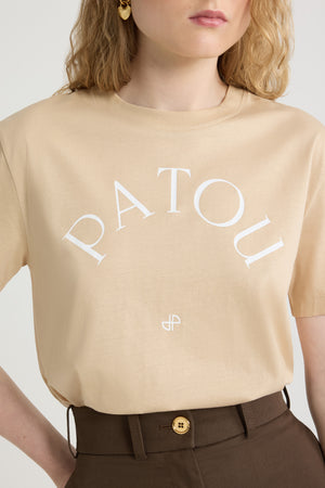 Patou logo and JP monogram t-shirt in organic cotton