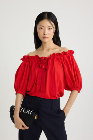 Drawstring t-shirt in organic cotton