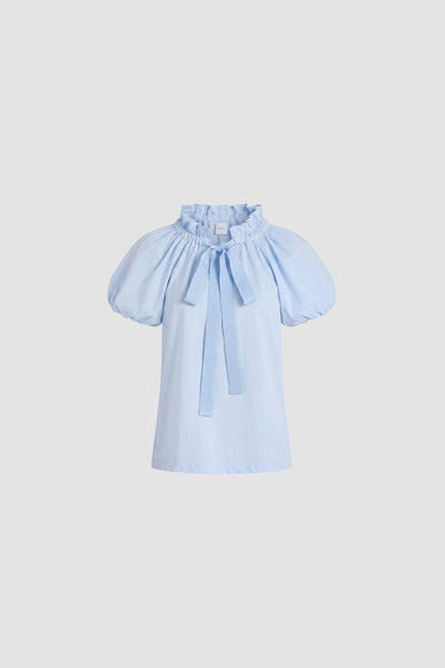 Voluminous organic cotton top - Alpine Blue - XL