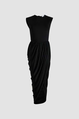 Vestito con schiena scoperta in jersey stretch