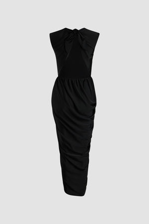 Vestito con schiena scoperta in jersey stretch