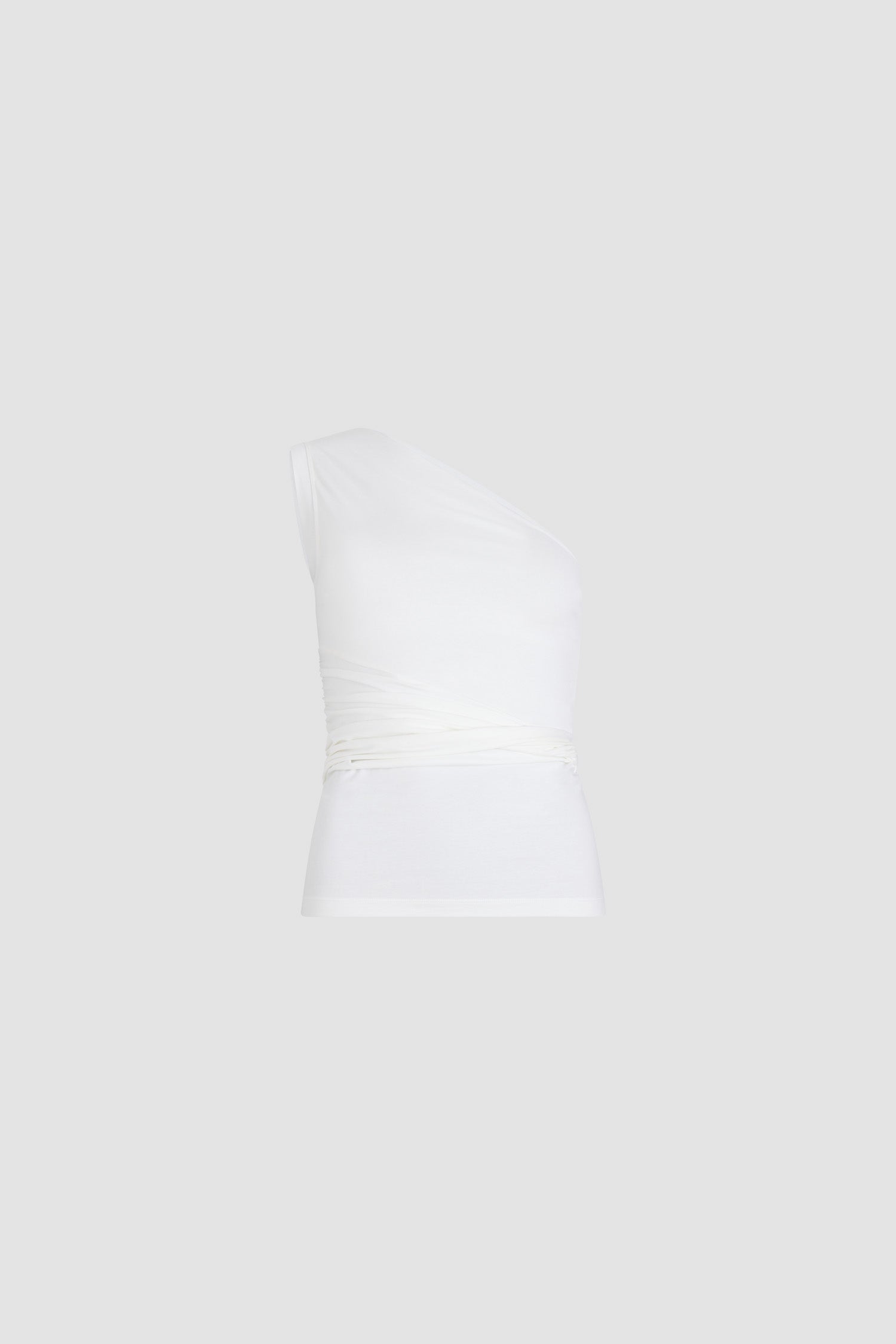 Patou - Top monospalla in cotone bio stretch - White - Top in cotone bio stretch bianco. Vestibilità aderente. Silhouette monospalla asimmetrica.