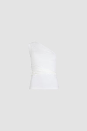 Top monospalla in cotone bio stretch