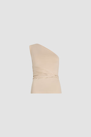 Top monospalla in cotone bio stretch