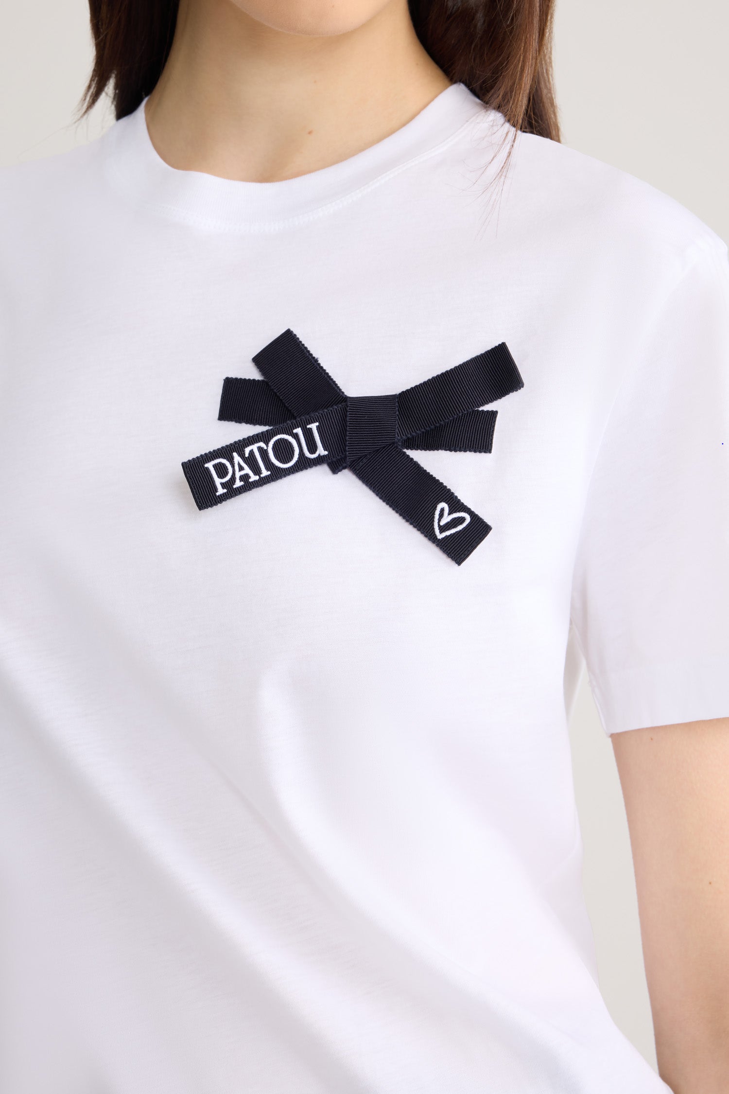 PATOU ロゴ コットン ニット 半袖 ホワイト 【公式通販】