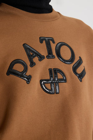 Sweatshirt mit Patou Vinyl-Logo und JP-Monogramm aus Bio-Baumwollfleece