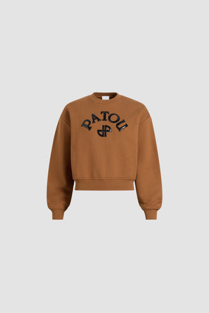 Sweatshirt mit Patou Vinyl-Logo und JP-Monogramm aus Bio-Baumwollfleece