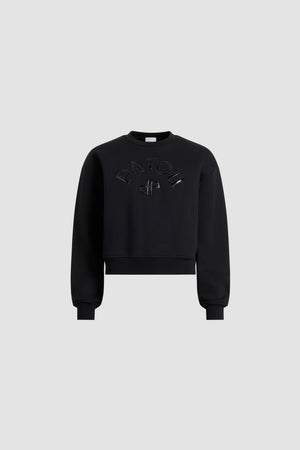 Felpa con logo Patou e monogramma JP in pile di cotone bio vinile
