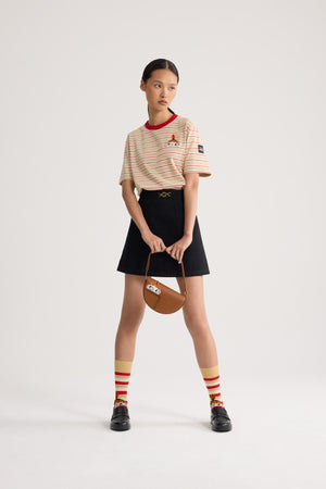 Patou x Moomin ストライプオーガニックコットンTシャツ