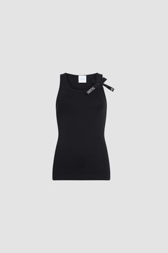 Organic cotton knot strap tank top
