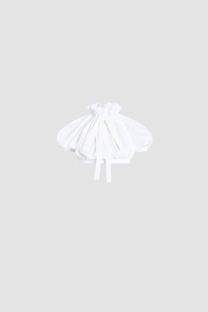 Short voluminous organic cotton top