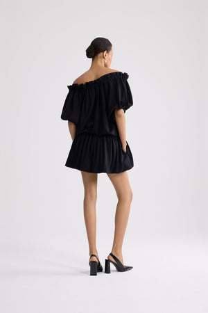 Voluminöses Mini-Kleid aus Bio-Baumwolle