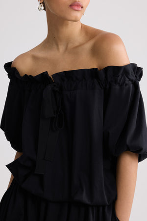 Voluminöses Mini-Kleid aus Bio-Baumwolle