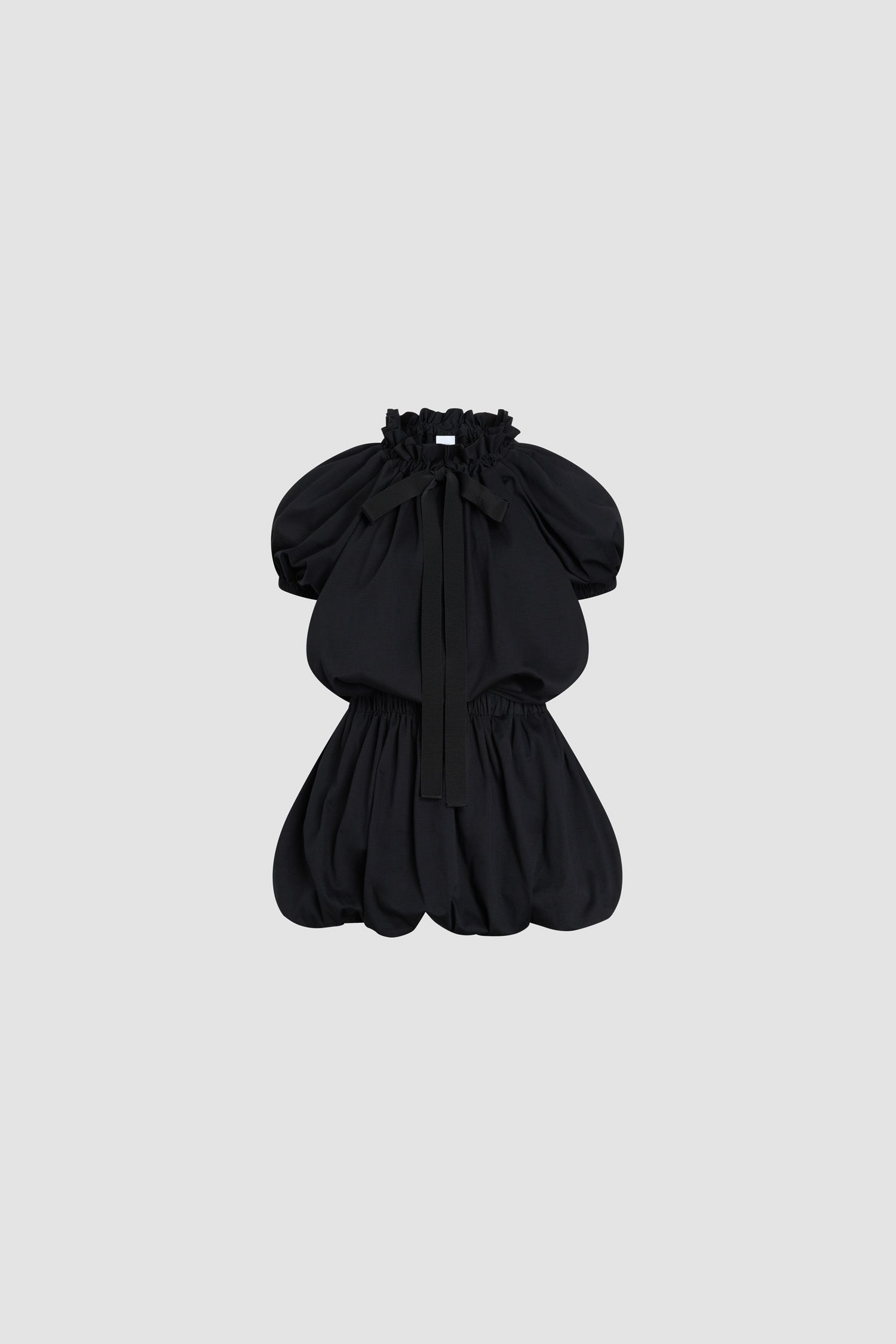 black cotton mini dress Patou - Voluminous organic cotton mini dress - Black