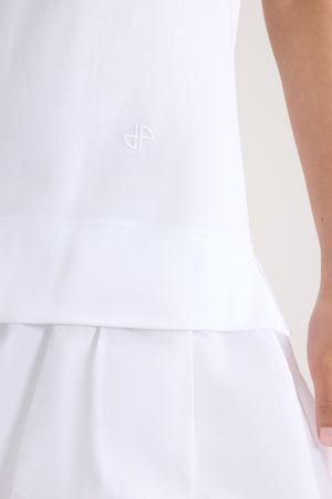 Robe en coton bio, avec détails bouffants en faille type bloomer