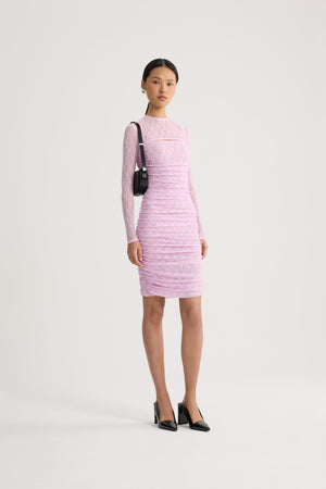 Polyamid-Spitzen-Twinset-Mini-Kleid mit abnehmbarem Top