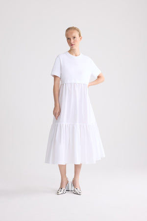 Organic Cotton Poplin Volume Midi Dress