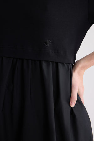 Robe Midi Volume Popeline en Coton Biologique