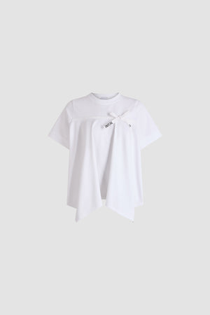 Drapiertes T-Shirt aus Bio-Baumwolle
