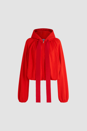 Voluminöser Zip-Hoodie aus Bio-Baumwolle