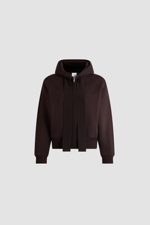 Felpa con cappuccio e zip in cotone biologico