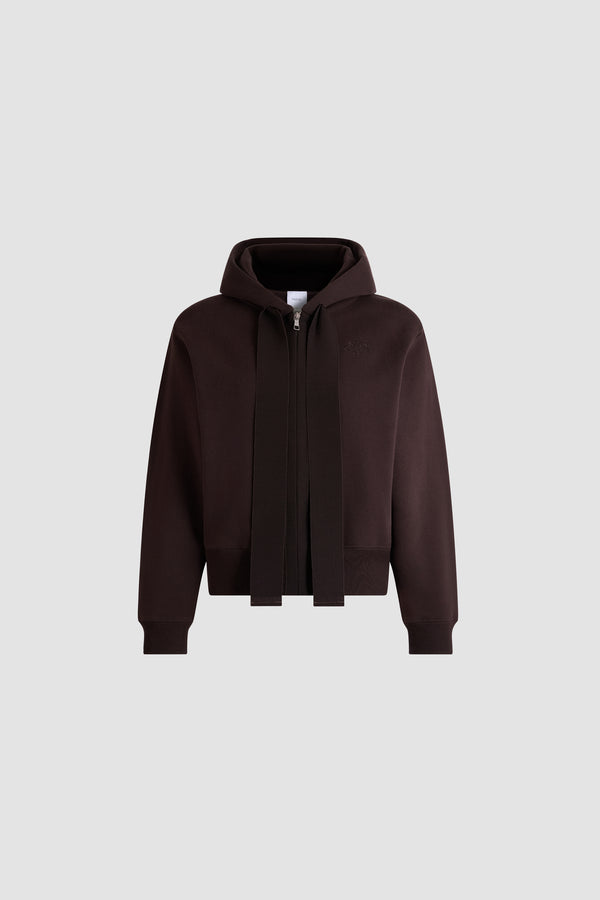 Patou - Hoodie mit Reißverschluss aus Bio-Baumwolle - Winter Mocha - Hoodie aus Bio-Baumwolle in Braun. Mit Frontreißverschluss. Kapuze mit verstellbaren Kordelzügen. Gerippte Bündchen und Saum. Gerade Silhouette.