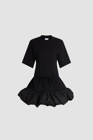 Organic cotton dress with faille details