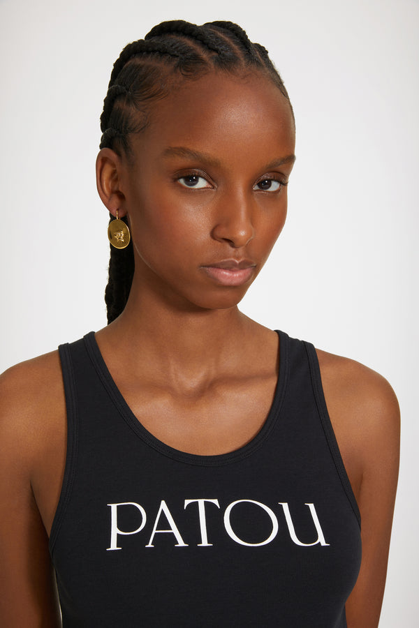 Patou - Small face brass earrings - Gold - An iconic face becomes timeless as contemporary jewellery,Small gold-plated brass earrings with “Bocca della Verità”-inspired design.