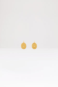 Petites boucles d’oreilles visage en laiton