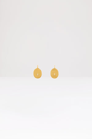 Small face brass earrings
