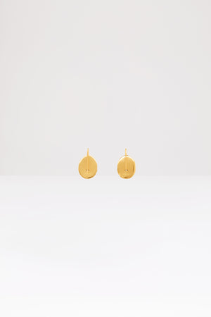 Small face brass earrings