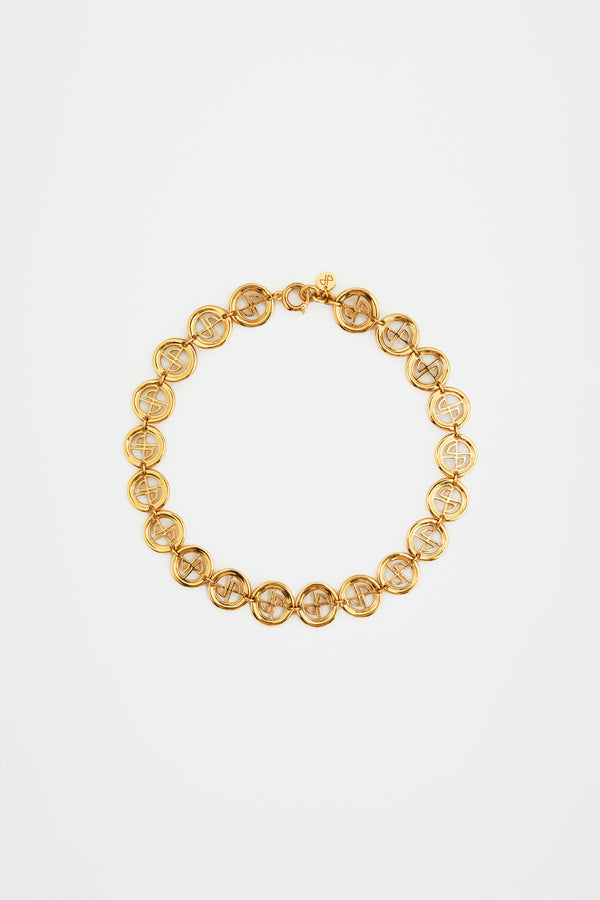 Patou - JP necklace in gold-plated brass