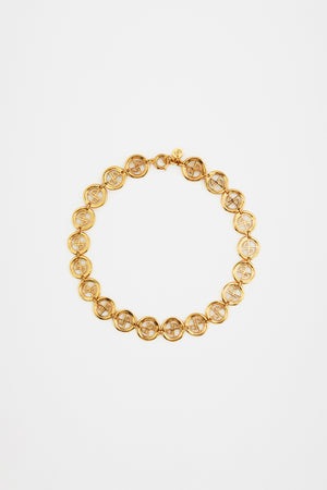 Collier JP en laiton doré