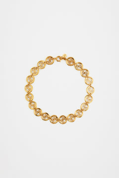JP necklace in gold-plated brass