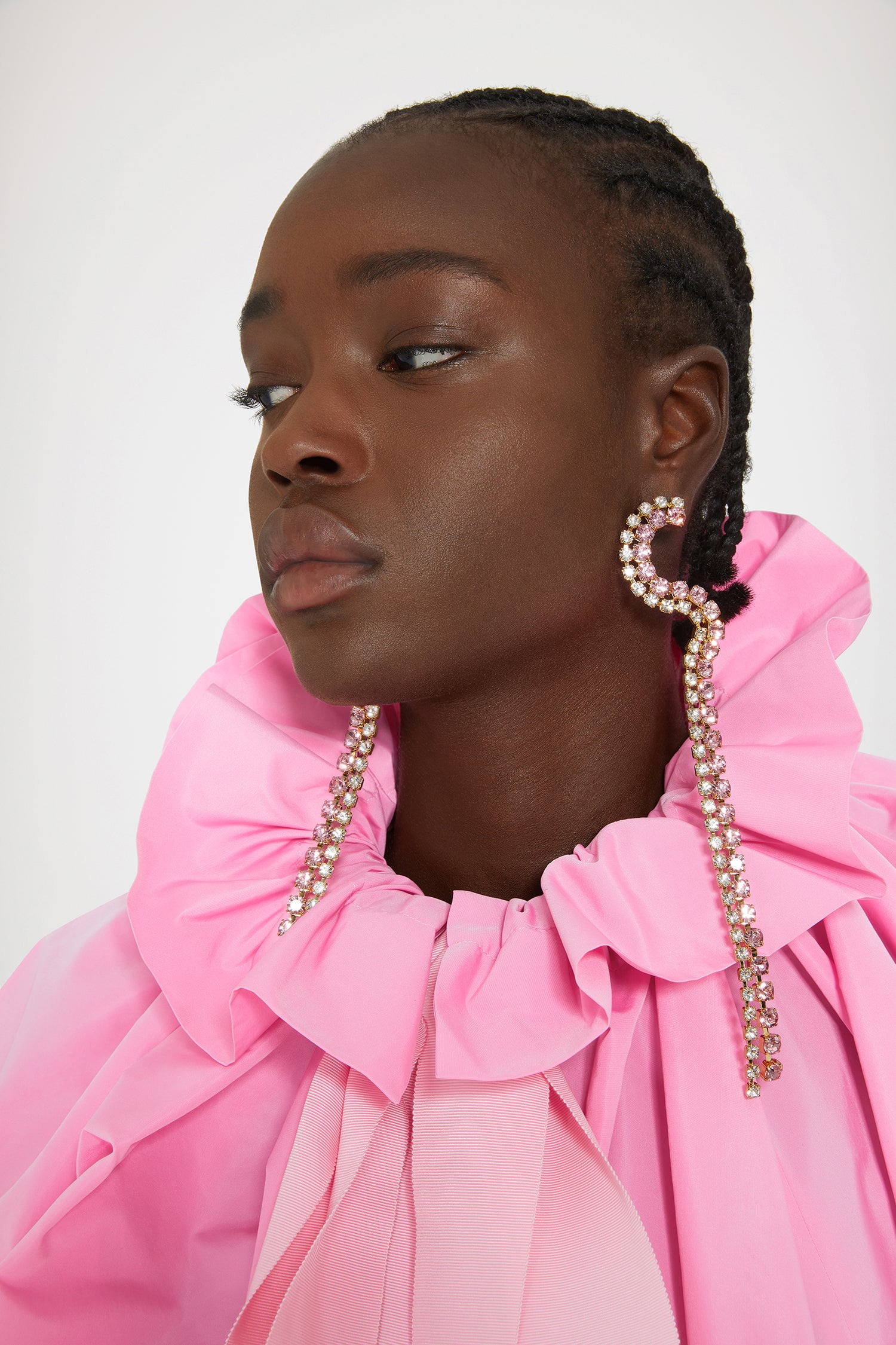 Crunchy Fashion Crunchy Fashion Gold-Plated Royal Pink Kundan Floral Design  Jhumki Earring - RAE2094