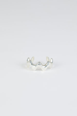 Bracciale rigido in ottone argentato