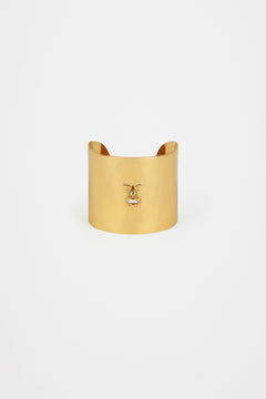 Bocca cuff in gold-plated brass
