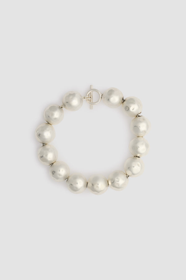 Patou - Collana con sfere martellate in ottone argentato - Silver - Collana in ottone argentato. Sfere martellate. Logo Patou inciso. Chiusura a T.