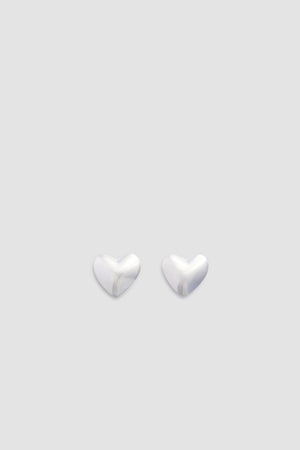 M Heart Clip-On Earrings