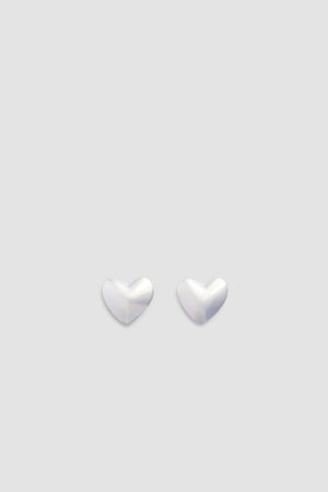 M Heart Stud Earrings