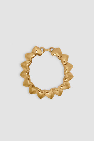 Collana cuore in ottone dorato