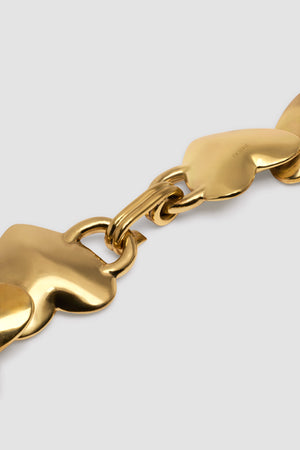 Collana cuore in ottone dorato